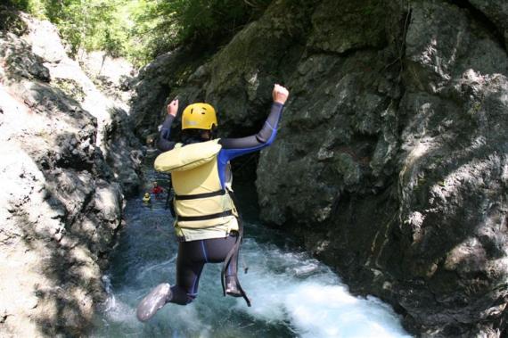 Canyoning at the foot of the Hidaka Mountains- adventure to the river!