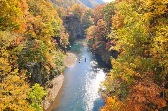 River Canoe tour with cozy bonfire and marshmallows in Jozankei, near Sapporo