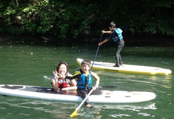 Casual first time SUP experience at the Niseko Shiribetsu River!