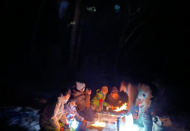 Relaxing in Jozankei- a cozy bonfire night